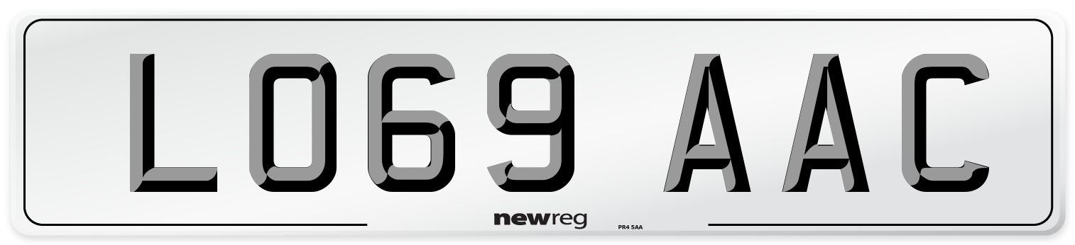 LO69 AAC Number Plate from New Reg